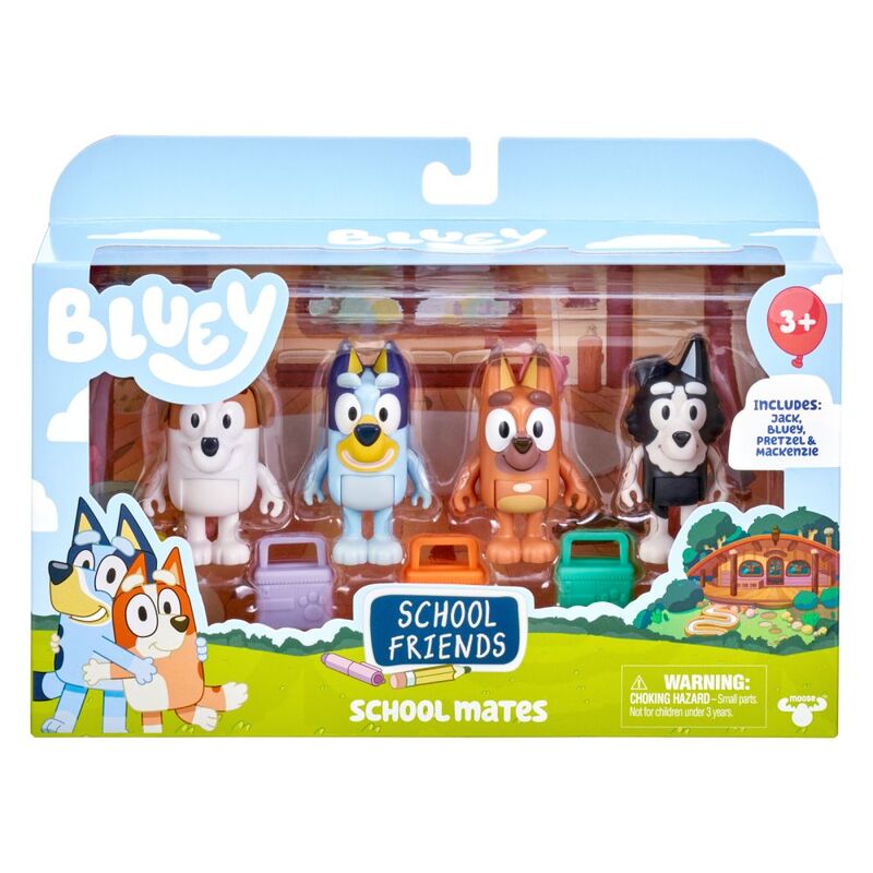 BLUEY S7 FIGURE 4PK - SCHOOL MATES - Toyworld Frankston