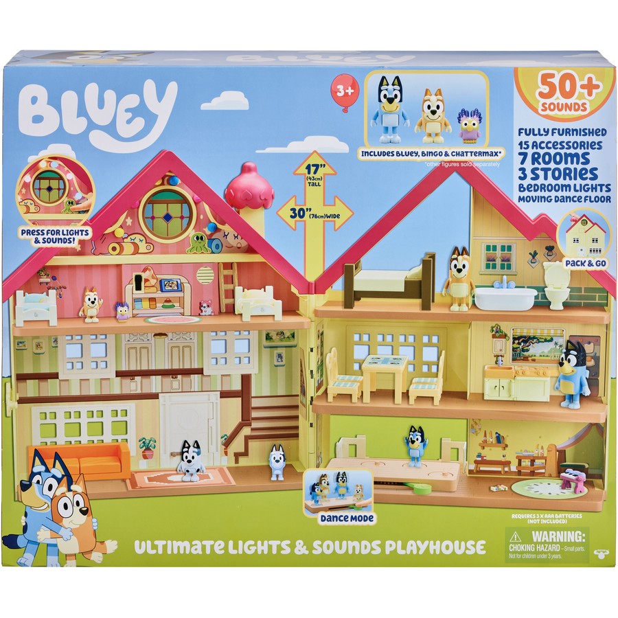 BLUEY S7 ULTIMATE LIGHTS & SOUNDS PLAYHOUSE - Toyworld Frankston