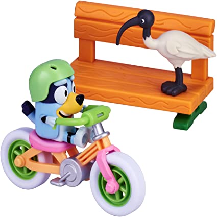 BLUEY VEHICLE & FIGURE BLUEYS BIKE - Toyworld Frankston