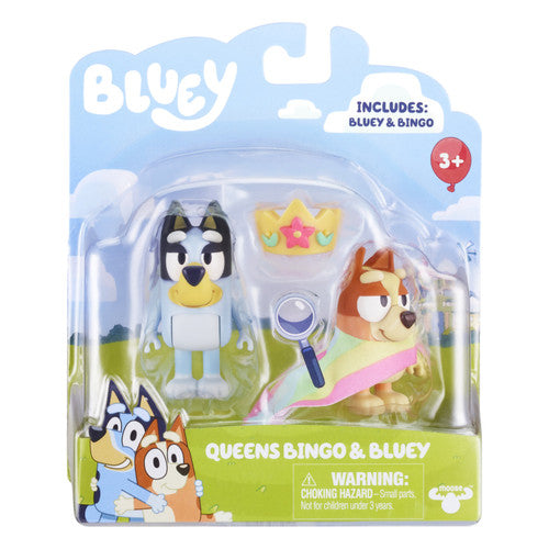 BLUEY S5 FIGURE 2PK QUEENS BINGO AND BLUEY - Toyworld Frankston