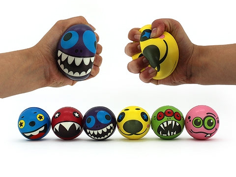 FUNNY FACE STRESS BALLS 76MM - Toyworld Frankston