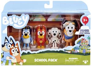 BLUEY 4 PACK FIGURES SCHOOL PACK - Toyworld Frankston