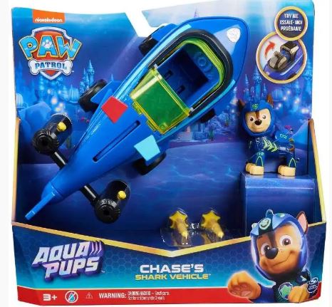PAW PATROL AQUA THEMED VEHICLES ASS - CHASE SHARK - Toyworld Frankston