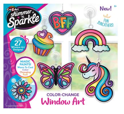 CRA-Z-ART SHIMMER 'N SPARKLE COLOR-CHANGE WINDOW ART