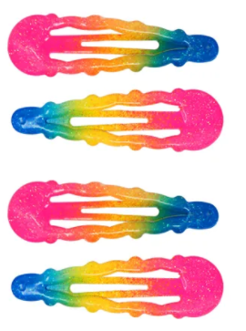 PINK POPPY RAINBOW SNAP HAIRCLIP - Toyworld Frankston