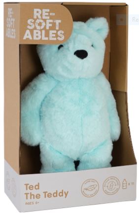 RESOFTABLES MEDIUM BLUE BEAR PLUSH - Toyworld Frankston