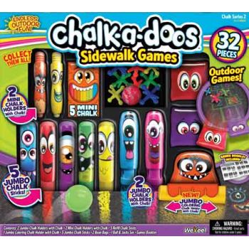 CHALK A DOOS SIDEWALK GAMES SET - Toyworld Frankston