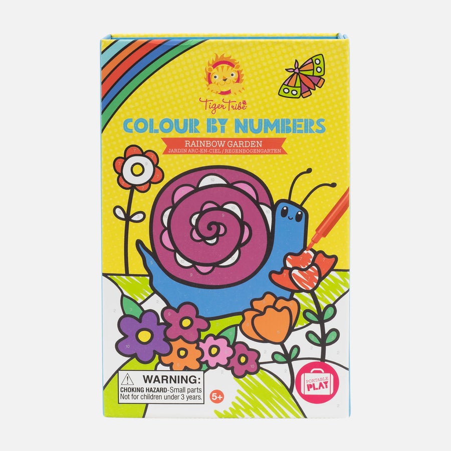 TIGER TRIBE  COLOUR BY NUMBERS - RAINBOW GARDEN - Toyworld Frankston