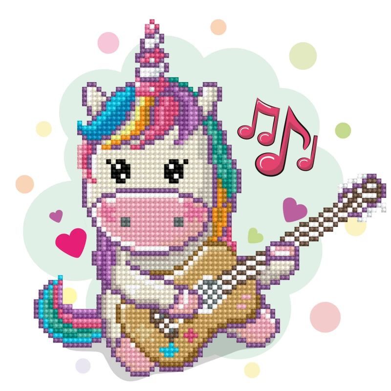 DIAMOND DOTZ - MUSIC FILLS MY HEART 23x23cm - Toyworld Frankston