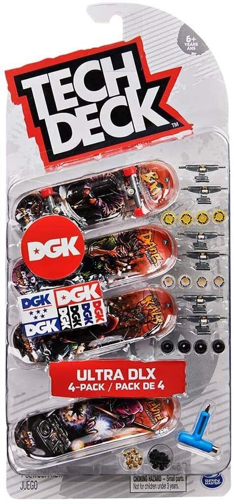 TECH DECK 96MM FINGERBOARD 4 PACK - DGK - Toyworld Frankston