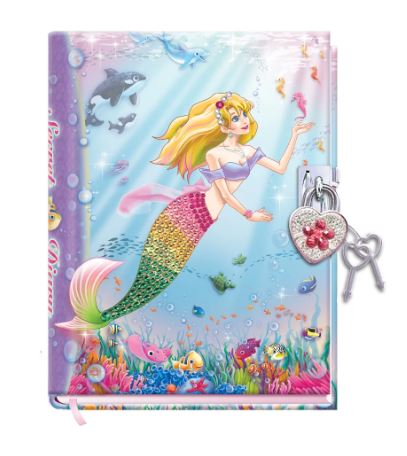 DIARY WITH LOCK - MERMAID - Toyworld Frankston