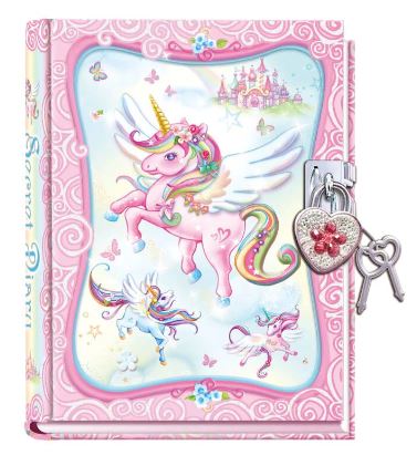 DIARY WITH LOCK - UNICORN - Toyworld Frankston
