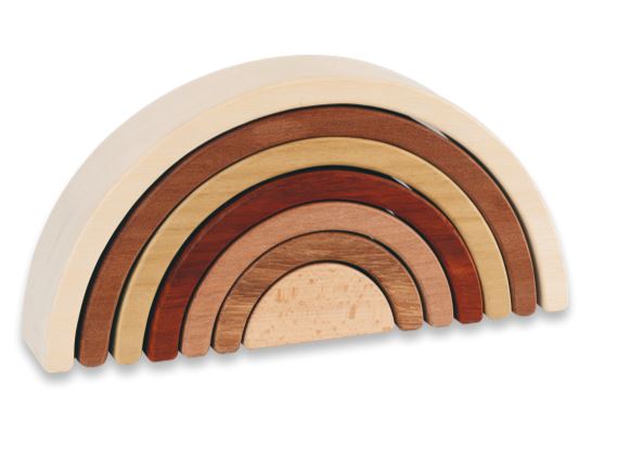 DISCOVEROO - WOODEN RAINBOW STACKER - Toyworld Frankston