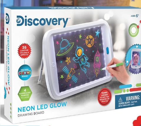 DISCOVERY NEON LED GLOW DRAWING BOARD - Toyworld Frankston