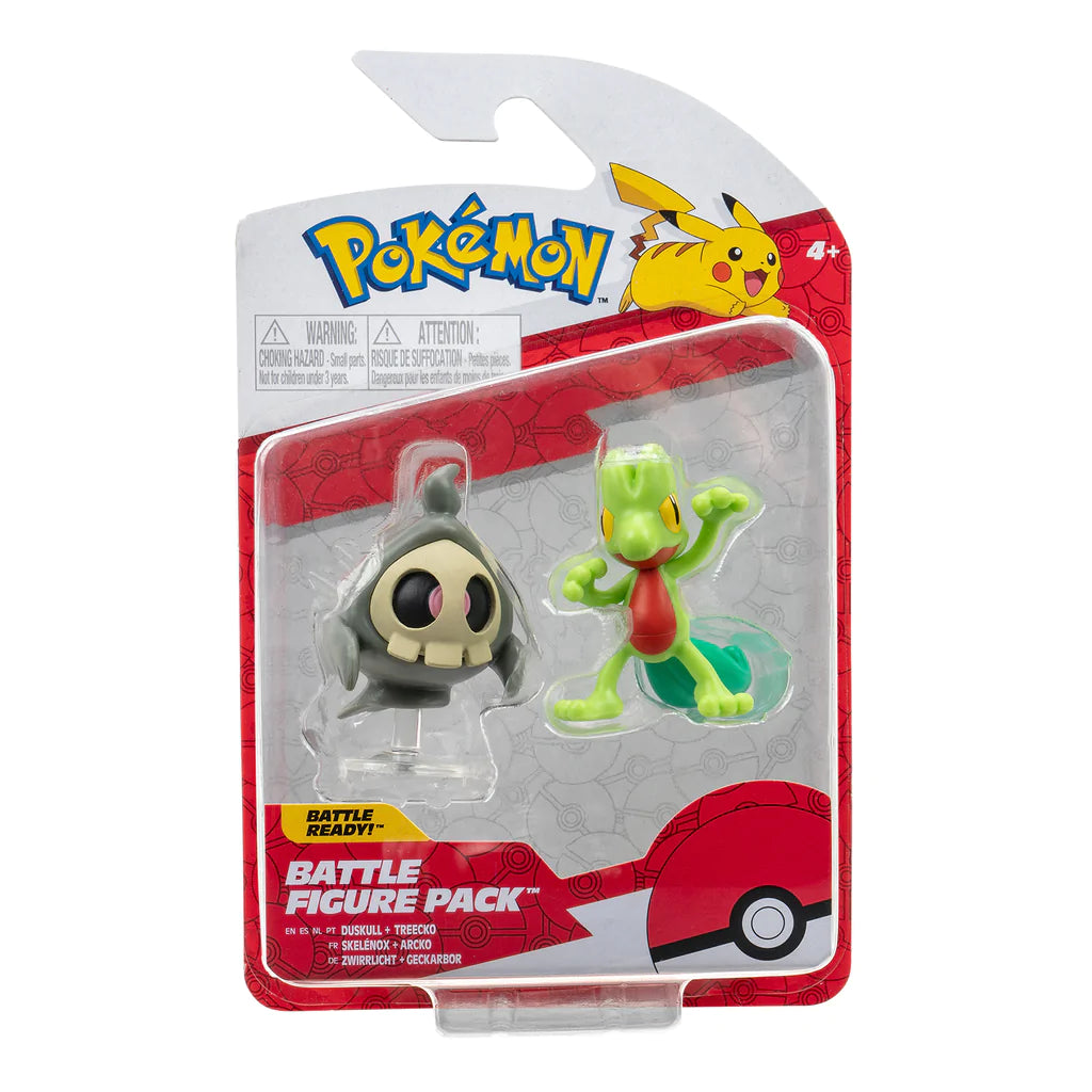 POKEMON BATTLE FIGURE - DUSKULL AND TREECKO - Toyworld Frankston