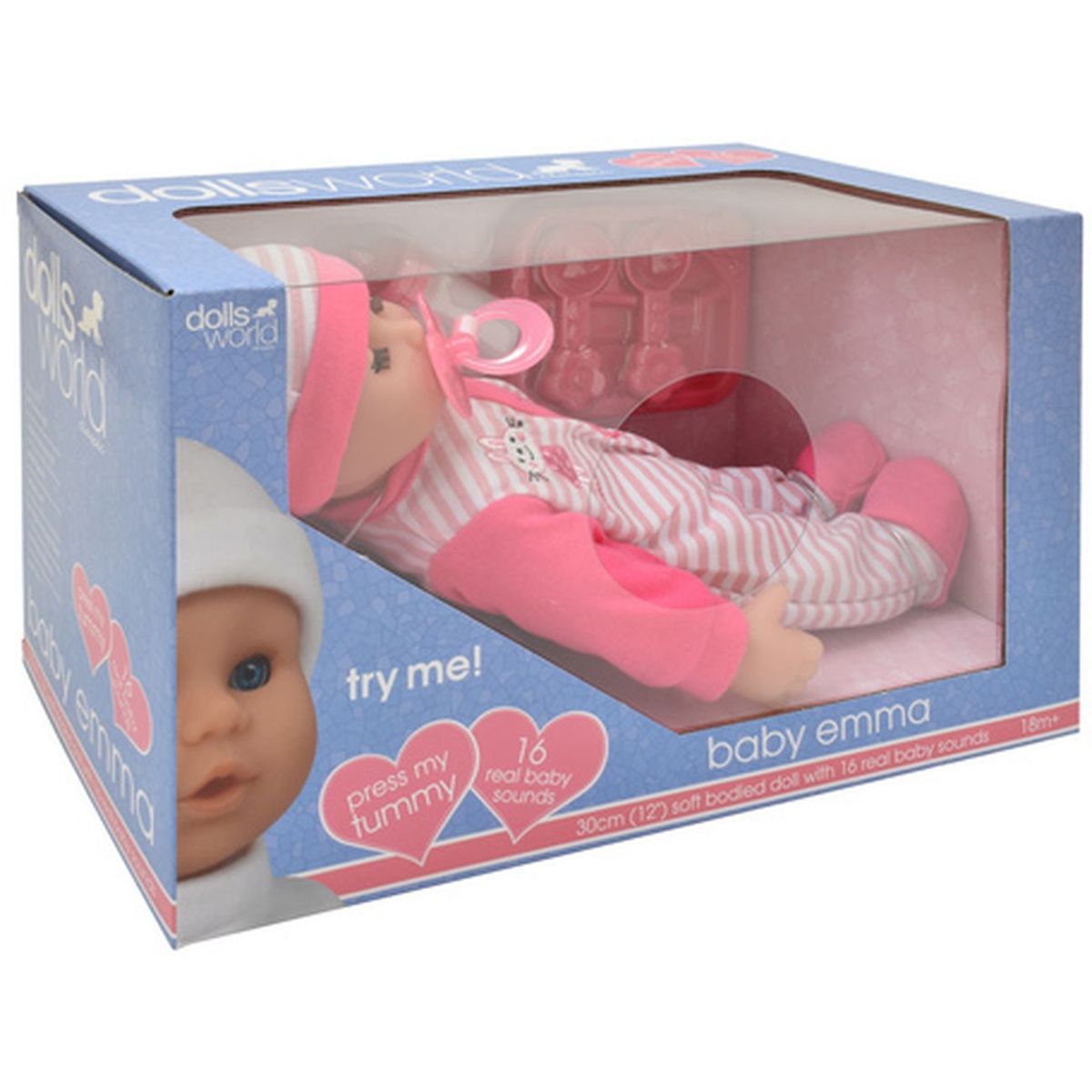 DOLLSWORLD BABY EMMA 30CM - Toyworld Frankston