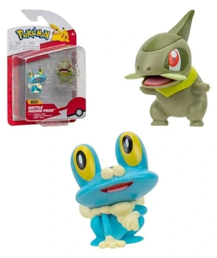 POKEMON BATTLE FIGURE - FROAKIE AND AXEW - Toyworld Frankston