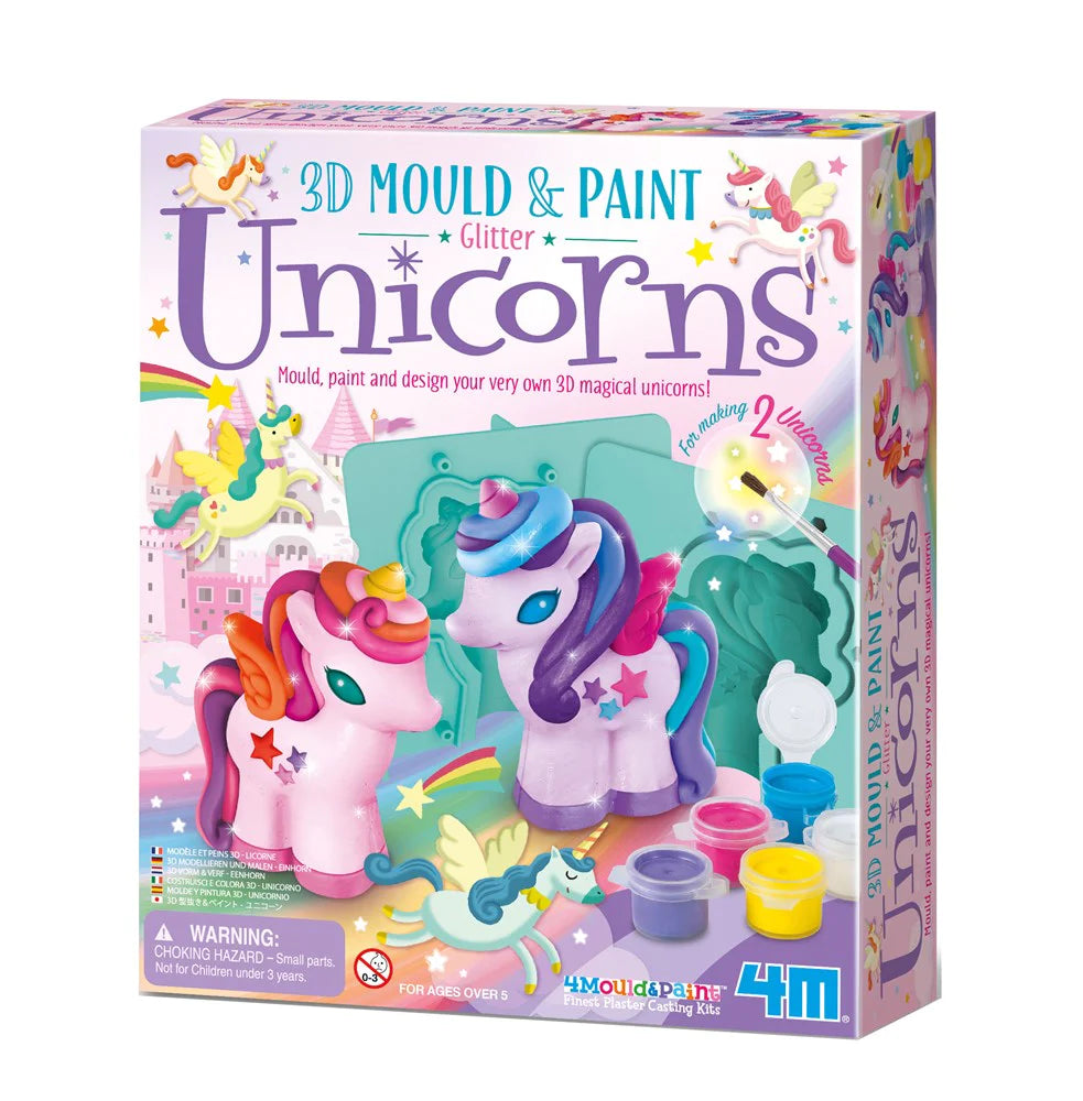 3D MOULD AND PAINT GLITTER UNICORNS