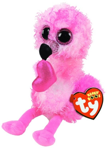 BEANIE BOOS DAINTY VALENTINE FLAMINGO REG - Toyworld Frankston