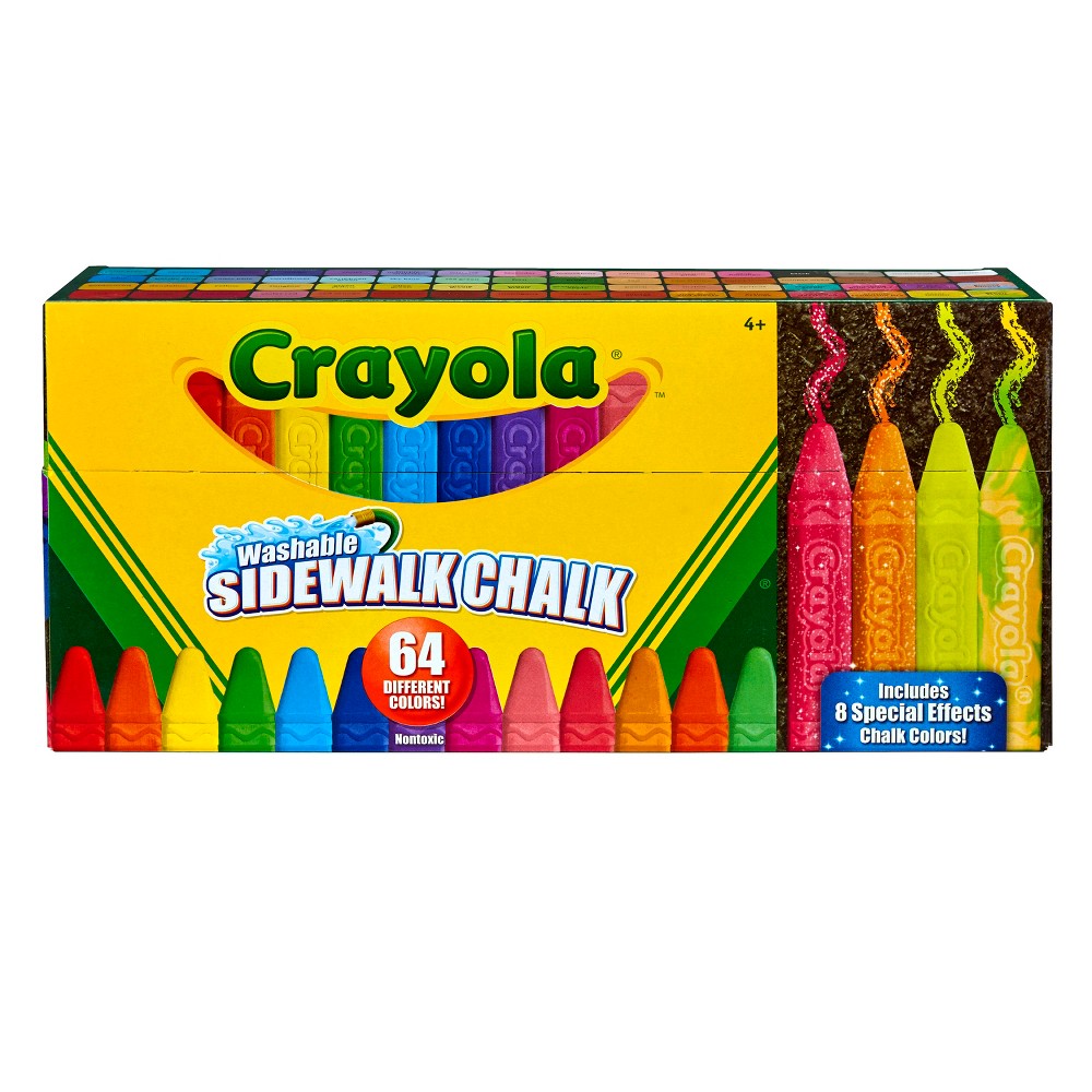 CRAYOLA 64 PACK SIDEWALK CHALK - Toyworld Frankston
