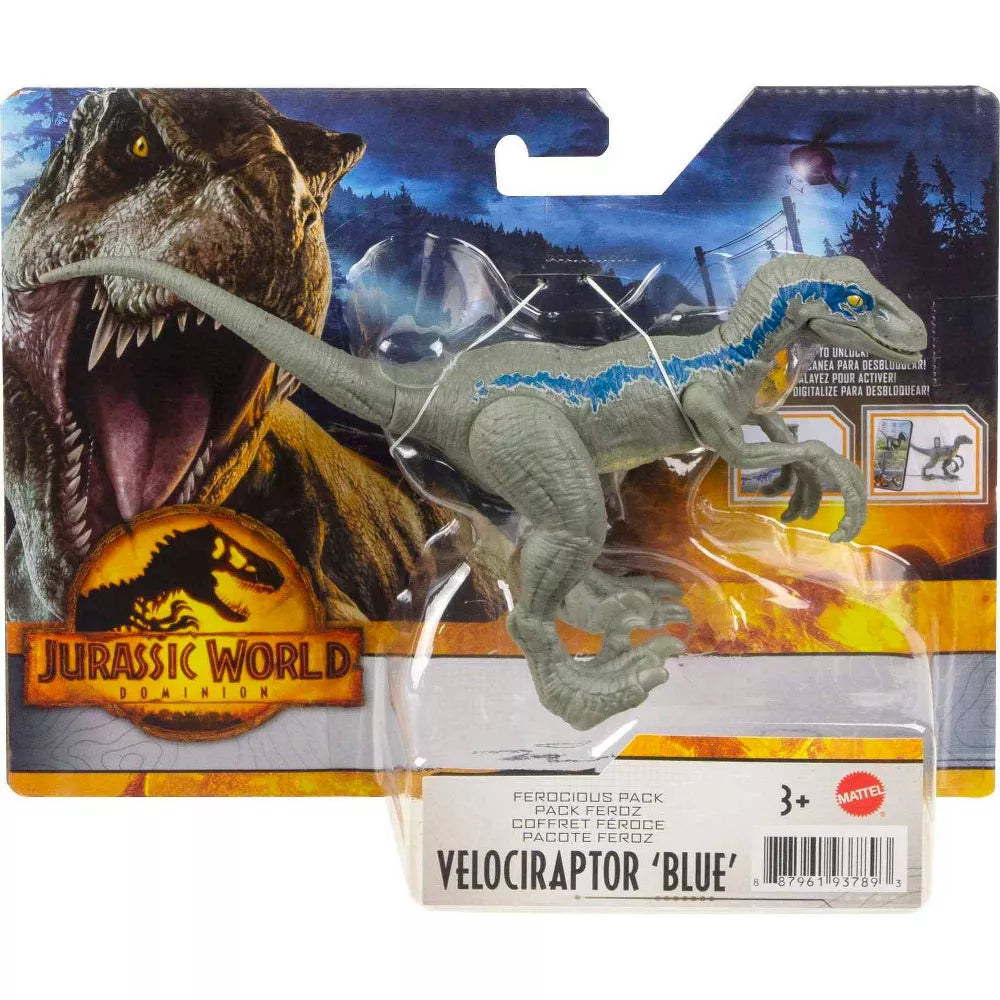 JURASSIC WORLD DOMINION - DINO VELOCIRAPATOR BLUE - Toyworld Frankston