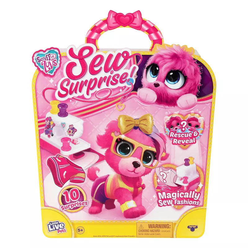 LITTLE LIVE PETS: SCRUFF-A-LUVS SEW SURPRISE FASHION PLUSH PINK - Toyworld Frankston