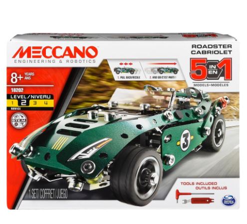 MECCANO 5 MODEL PULL BACK ROADSTER CABRIOLET - Toyworld Frankston