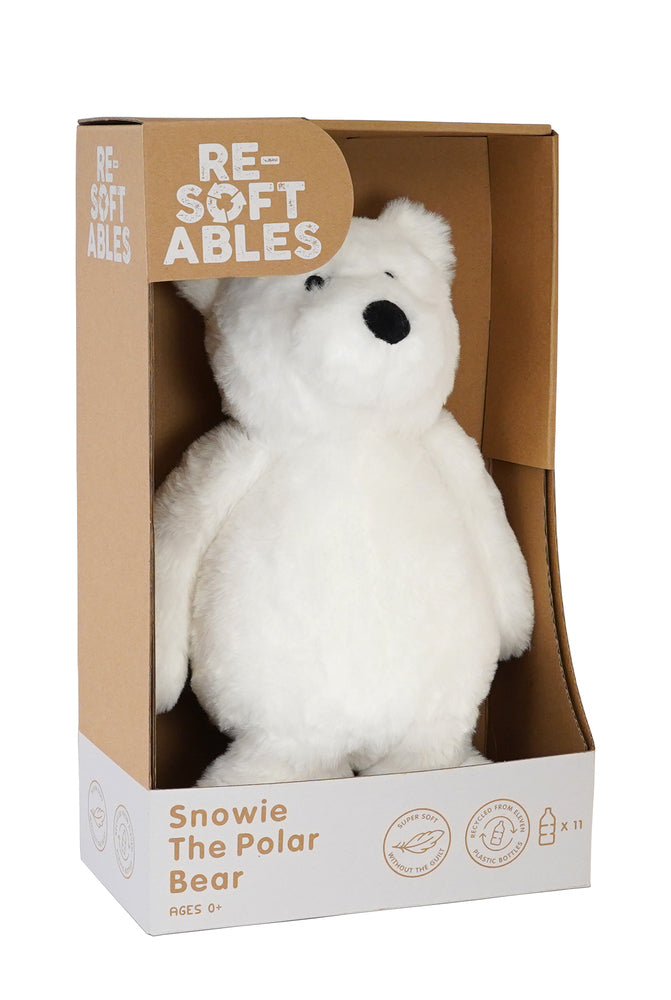 RESOFTABLES MEDIUM WHITE BEAR PLUSH - Toyworld Frankston