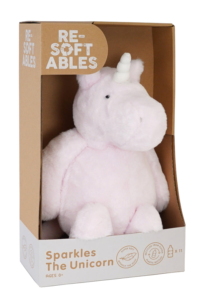 RESOFTABLES MEDIUM PINK UNICORN PLUSH - Toyworld Frankston