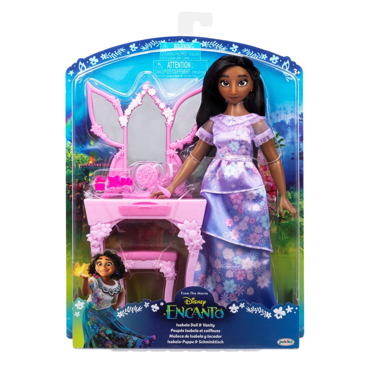 DISNEY ENCANTO ISABELA FASHION DOLL AND FLOOR VANITY