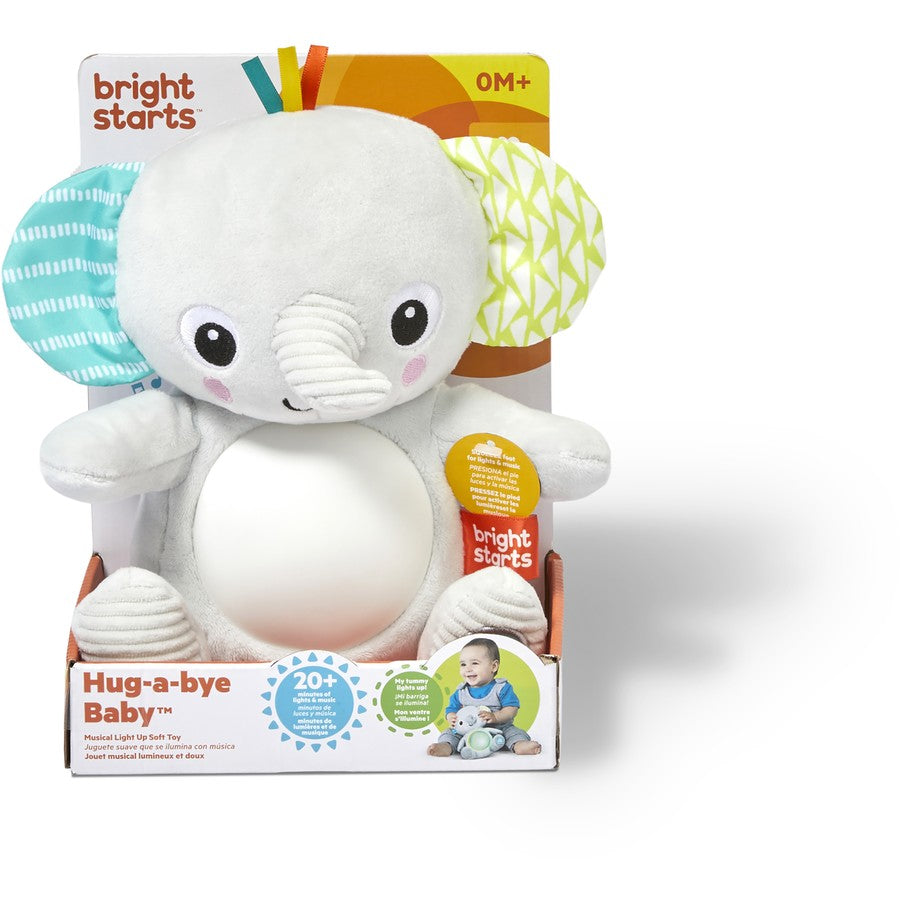 BRIGHT STARTS HUG-A-BYE BABY ELEPHANT - Toyworld Frankston