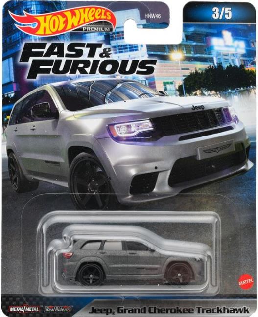 HOTWHEELS PREMIUM FAST & FURIOUS JEEP GRAND CHEROKEE TRACKHAWK - Toyworld Frankston