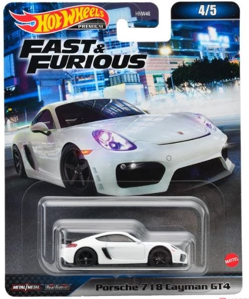 HOTWHEELS PREMIUM FAST & FURIOUS PORSCHE 718 CAYMAN GT4 - Toyworld Frankston