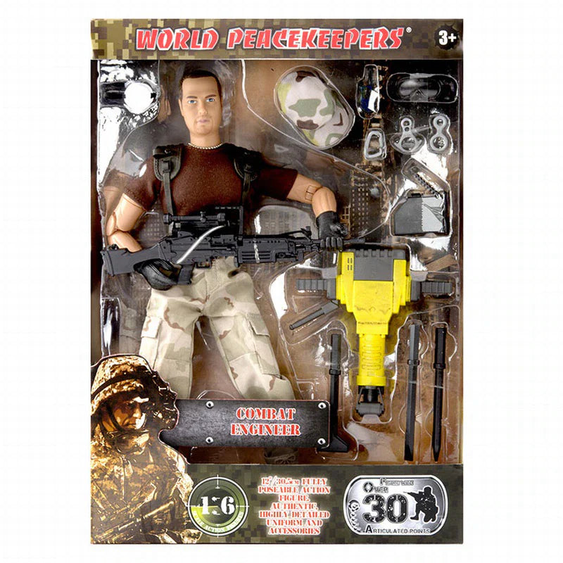 WORLD PEACE KEEPER 1/6 MILITARY FIGURE AND ACCESSORY - COMBAT ENGINEER - Toyworld Frankston