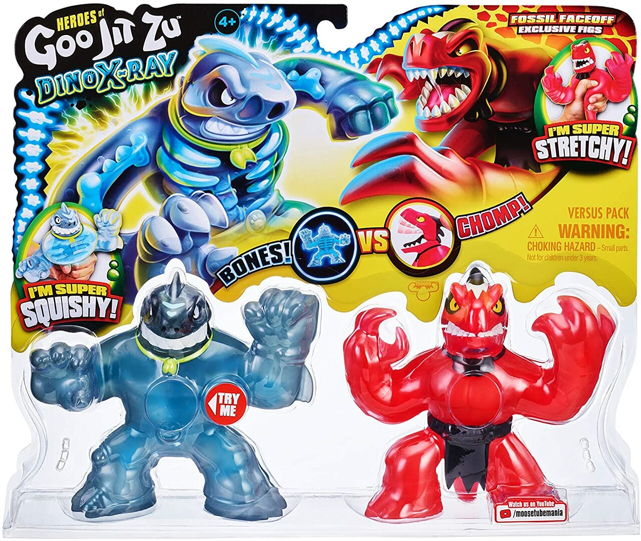 GOO JIT ZU DINO X RAY FOSSIL FACE OFF - Toyworld Frankston
