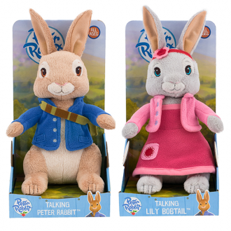 TALKING LILY BOBTAIL & PETER RABBIT PLUSH - Toyworld Frankston