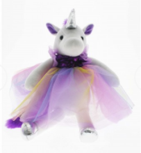 35cm JEWEL PURPLE SEQUIN UNICORN - Toyworld Frankston