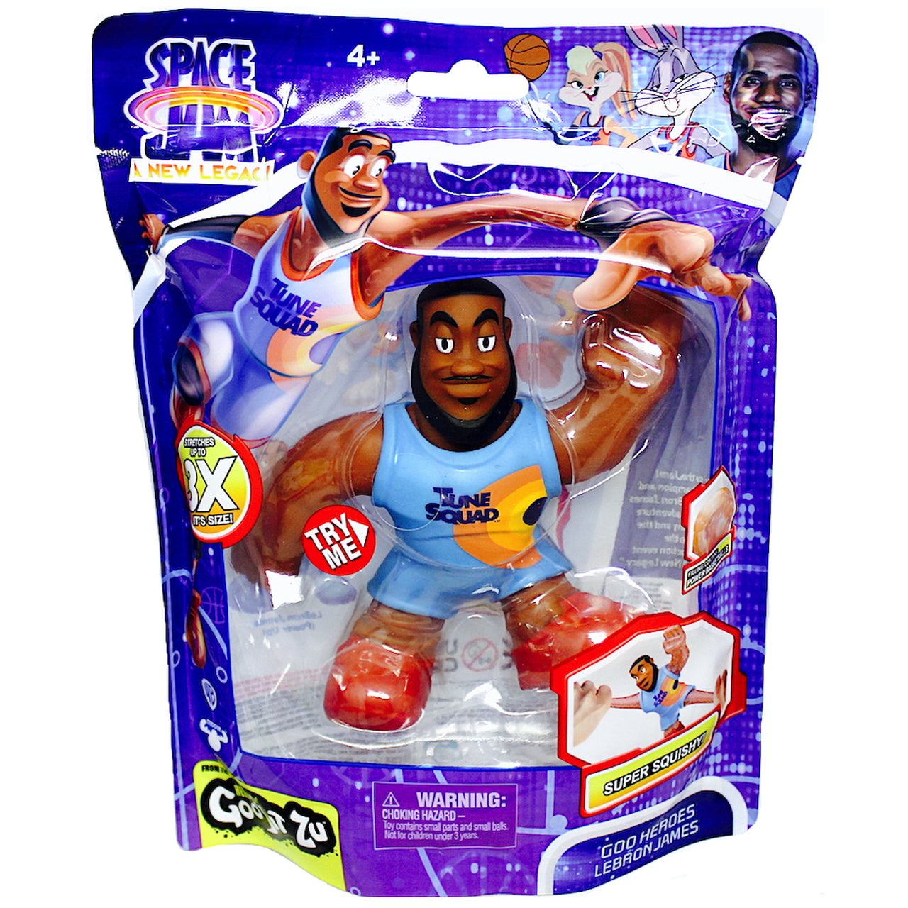 Space Jam: A New Legacy - Super Stretchy Hero Goo Jit Zu - Lebron James - Toyworld Frankston