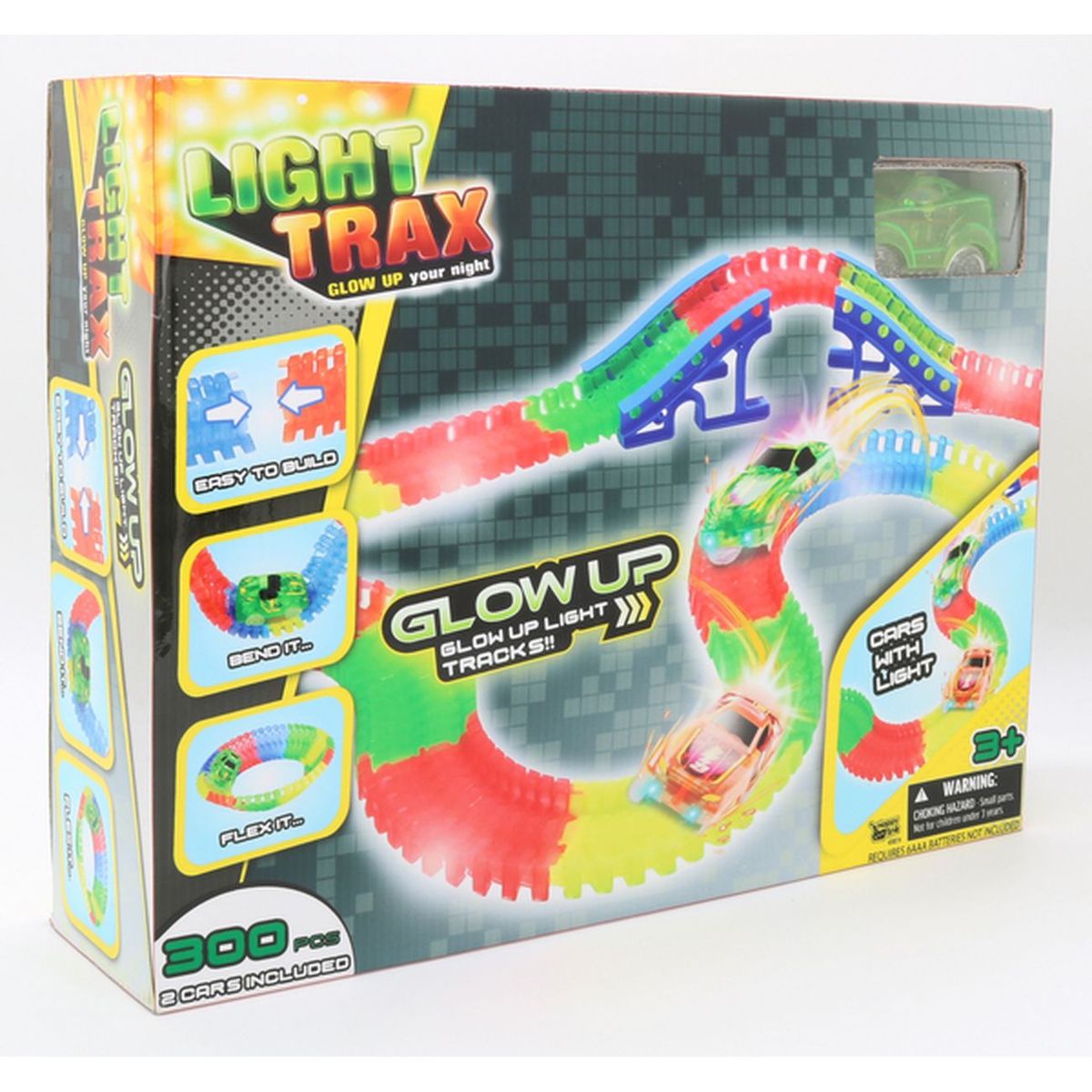 LIGHT TRAX TRACK & CAR 300 PIECE - Toyworld Frankston