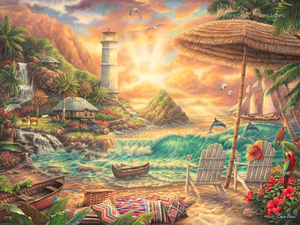 CROWN ANDREWS THE CHUCK PINSON LOVE THE BEACH 1000PC PUZZLE - Toyworld Frankston