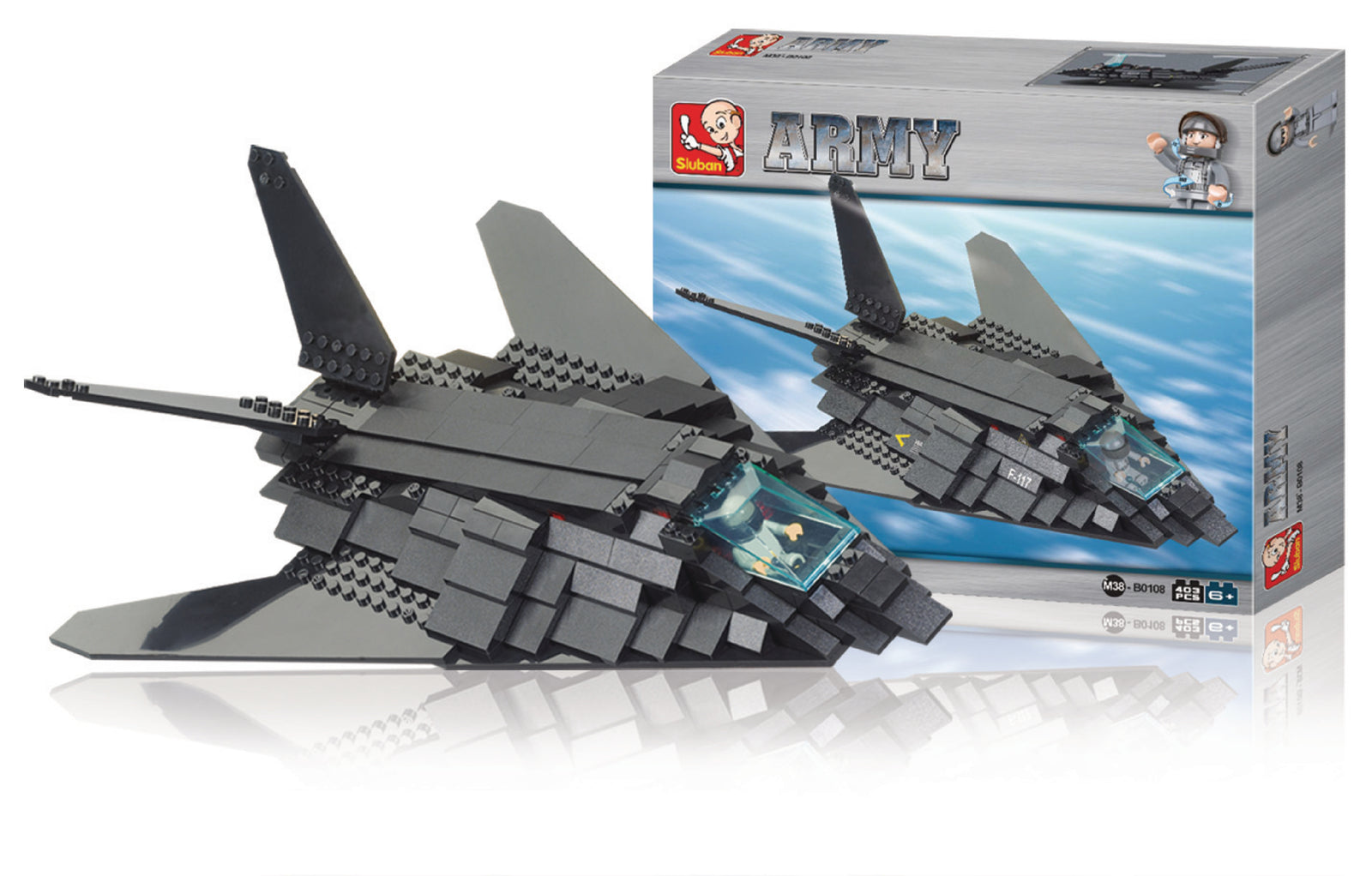 AF F/117 INVISIBLE BOMBER 209 PCS - Toyworld Frankston
