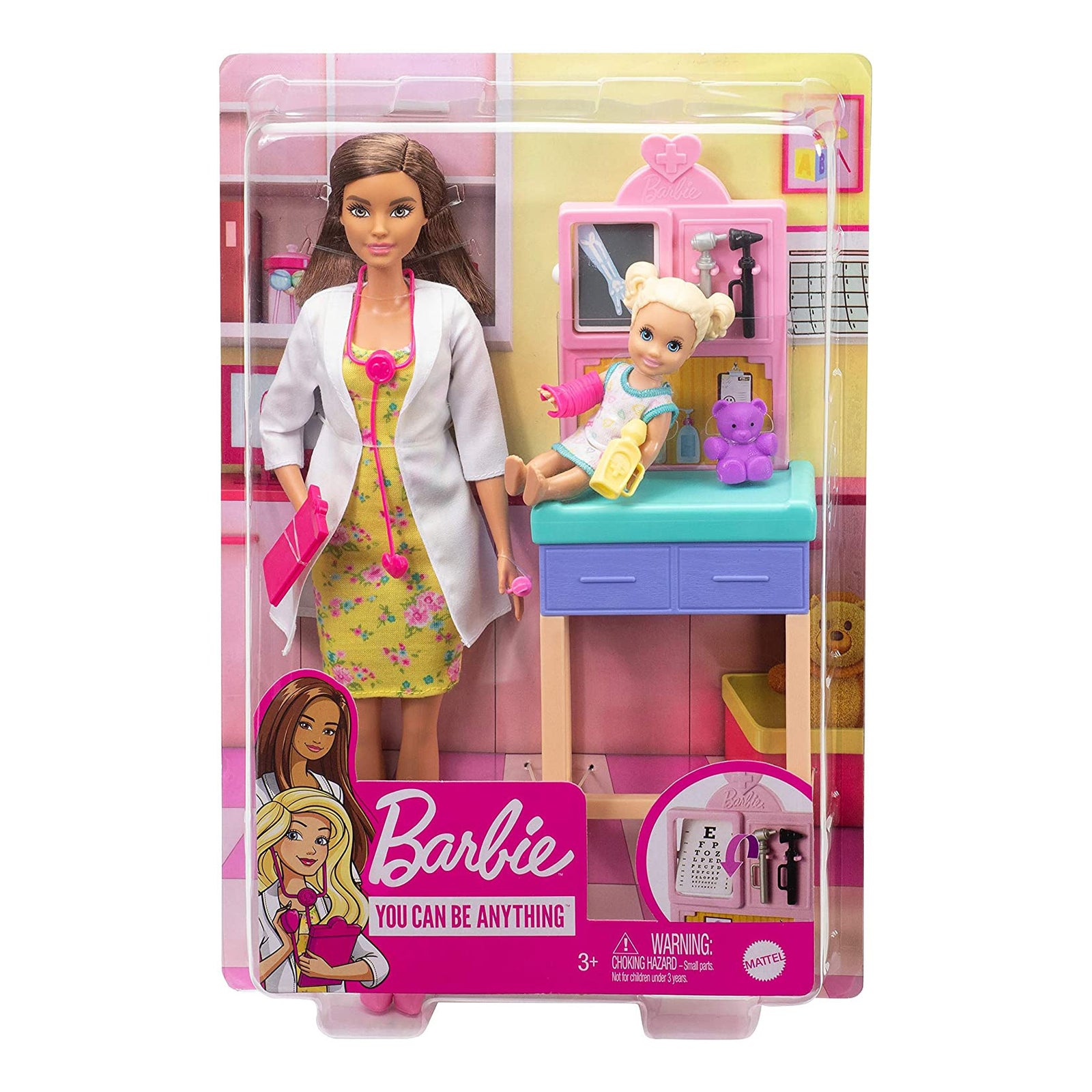 Barbie Paediatrician Brunette Doll Playset - Toyworld Frankston