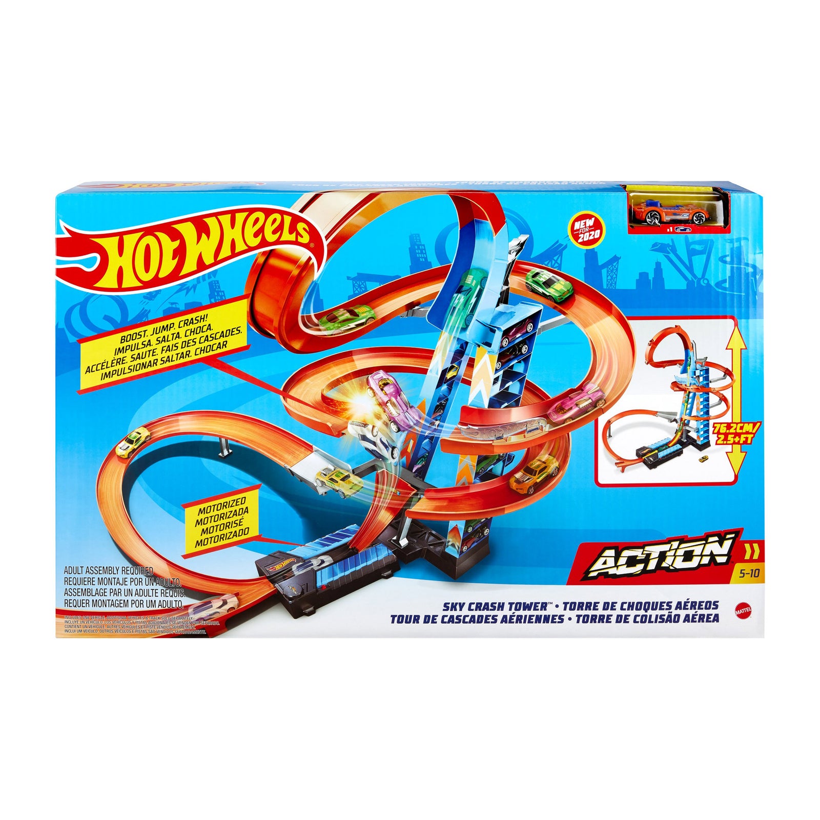 HOT WHEELS ACTION SKY CRASH TOWER - Toyworld Frankston