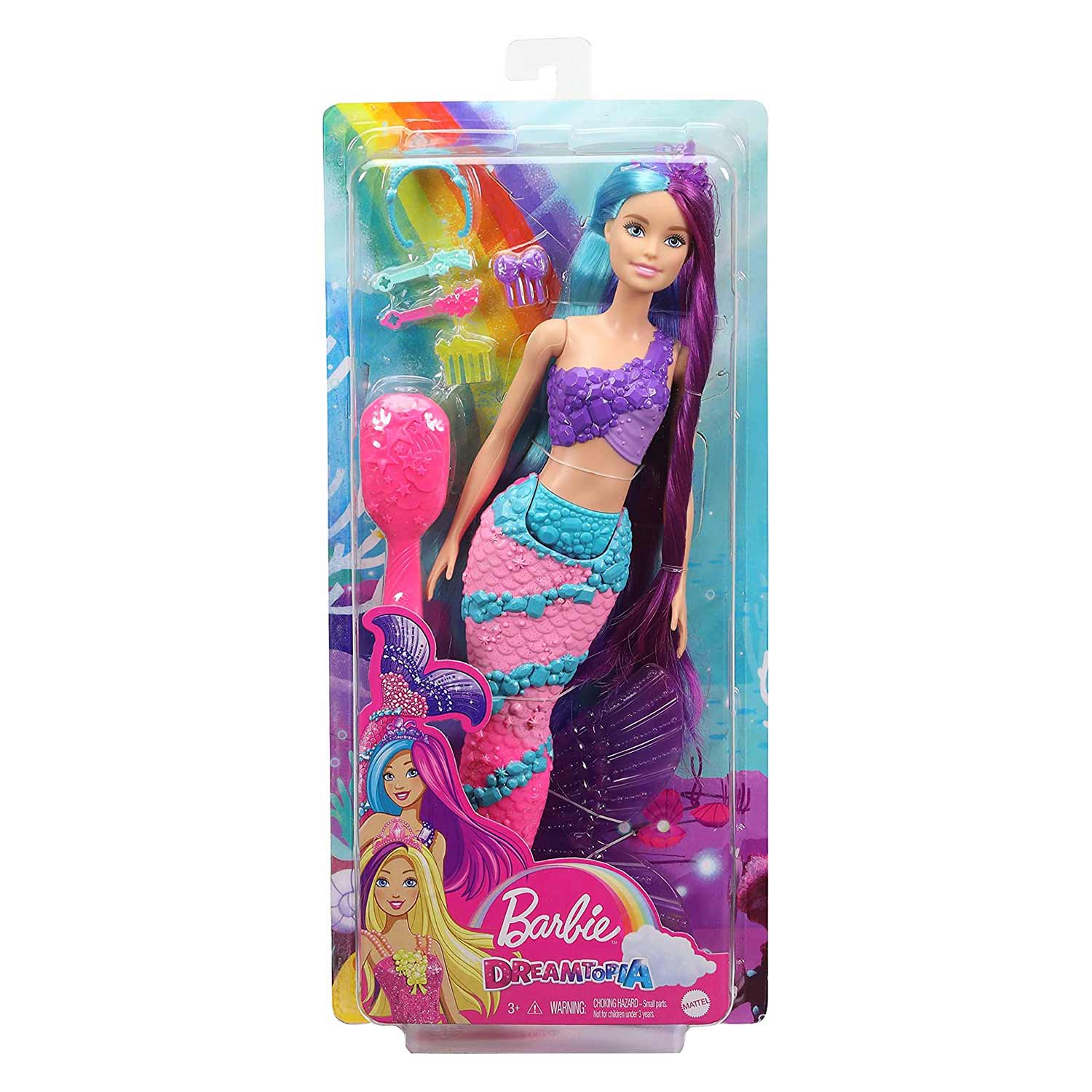 BARBIE DREAMTOPIA FANTASY DOLL MERMAID PURPLE TOP - Toyworld Frankston
