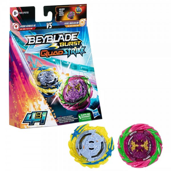 BEYBLADE BURST QUADSTRIKE PACK HYDRA KERBEUS VS FIERCE BRAZILISK