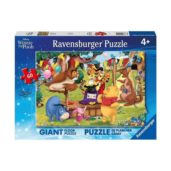 RAVENSBURGER 030866 -  DISNEY WINNIE THE POOH -  MAGIC SHOW 60 PIECE PUZZLE - Toyworld Frankston