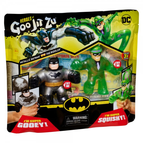 HEROES OF GOO JIT ZU VERSUS PK - METALLIC BATMAN VS THE RIDDLER - Toyworld Frankston