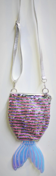 PINK SEQUIN MERMAID TAIL BAG - Toyworld Frankston