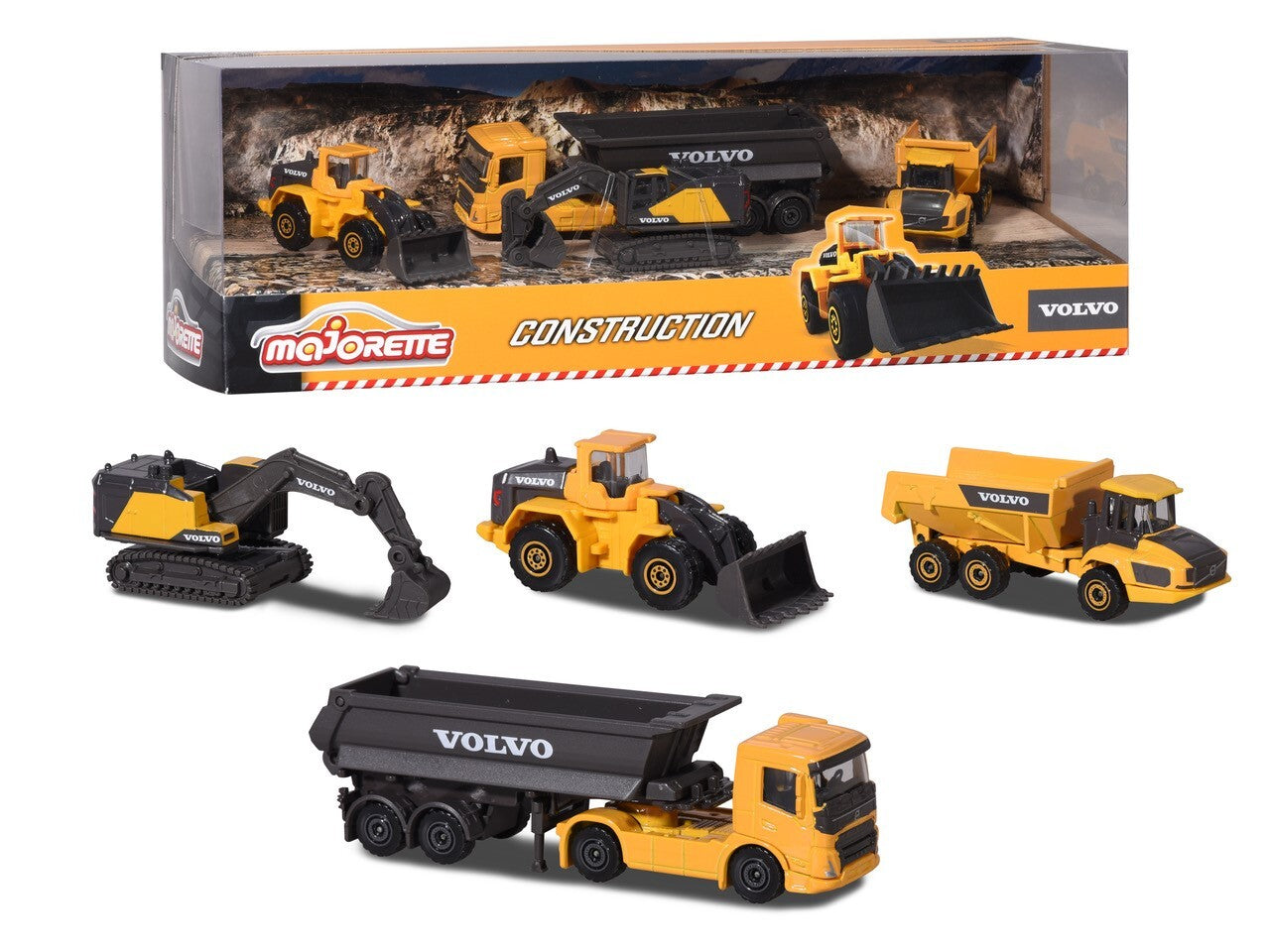 MAJORETTE VOLVO CONSTRUCTION 4 PIECE GIFT PACK - Toyworld Frankston