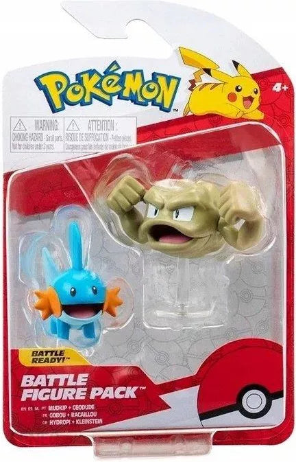 POKEMON BATTLE FIGURE - MUDKIP AND GEODUDE - Toyworld Frankston